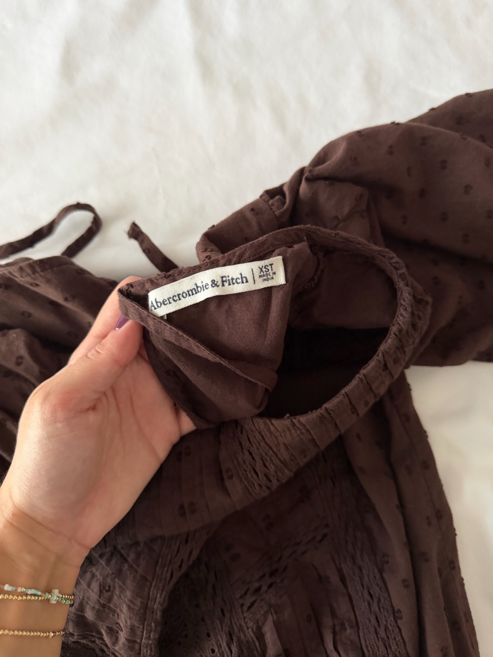 A&F Brown Ruffled Romper - Picture 4 of 4